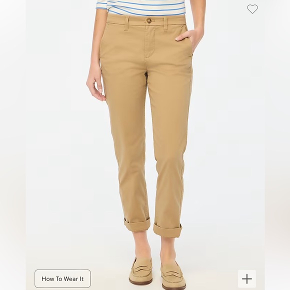 J. Crew High-Rise Girlfriend Chino Pant 6 | Camel | NEW - Picture 1 of 6